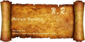 Morva Renátó névjegykártya