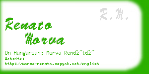 renato morva business card